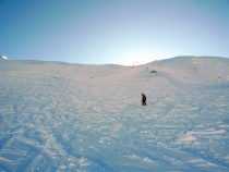 Looking up at Gers and Styx run